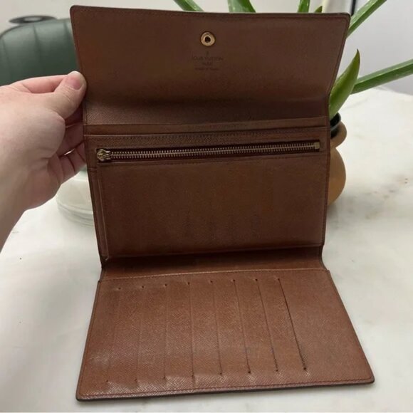 Vintage Louis Vuitton Pochette Passport Trifold Wallet Organizer Case LARGE - Picture 5 of 16